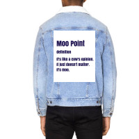 Moo Point Poster Nature Unisex Sherpa-lined Denim Jacket | Artistshot