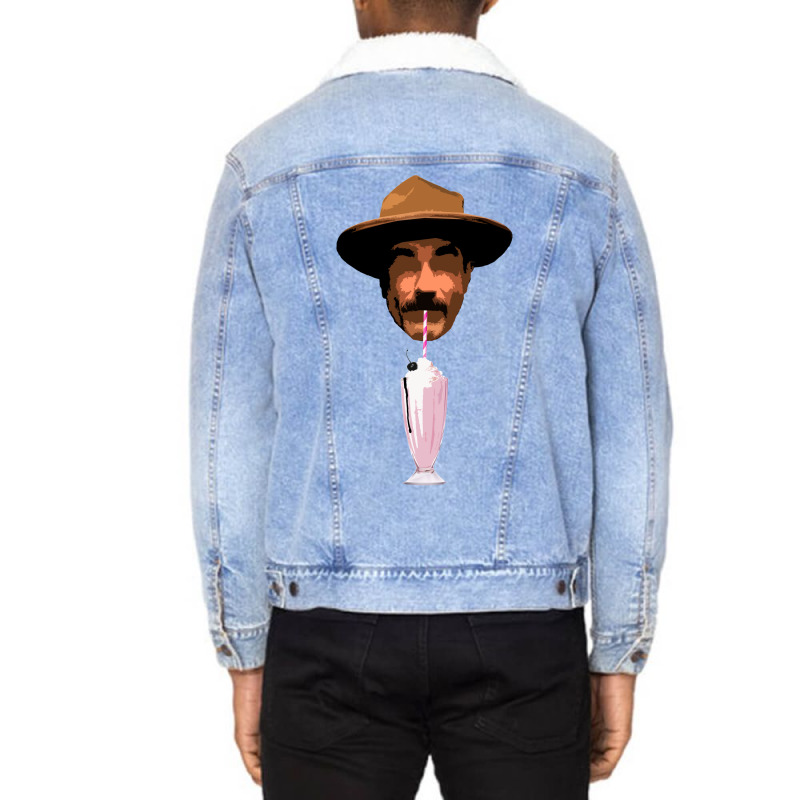 There Will Be Blood   Oil Milkshake Unisex Sherpa-Lined Denim Jacket by mongouoromong | Artistshot