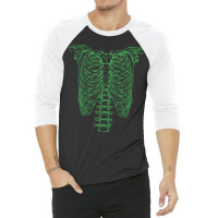 Limited Edition Green Skeleton Rib Cage - Spinal Tap 3/4 Sleeve Shirt | Artistshot