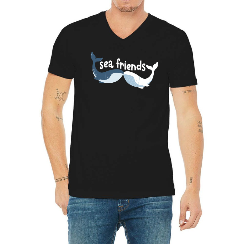 Sea Friends For Dark V-Neck Tee by autlu2024 | Artistshot