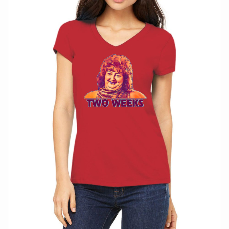 Two Weeks   Total Recall Lady Women's V-Neck T-Shirt by mongouoromong | Artistshot