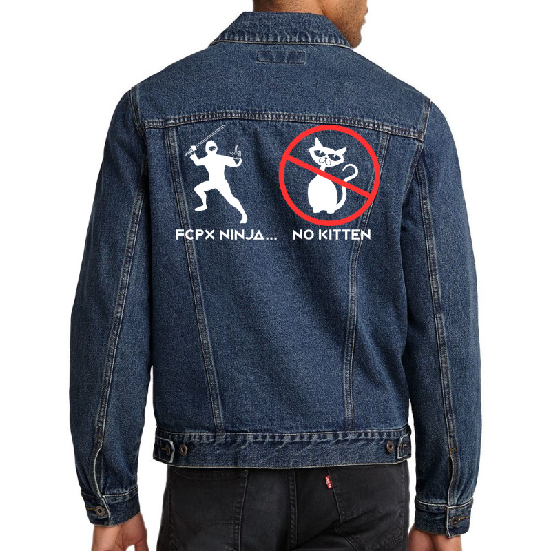 Final Cut Pro Ninja  No Kitten   Summer Retro Men Denim Jacket by domoajoedthb | Artistshot