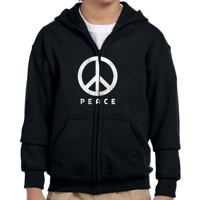 Peace Symbol Youth Zipper Hoodie | Artistshot