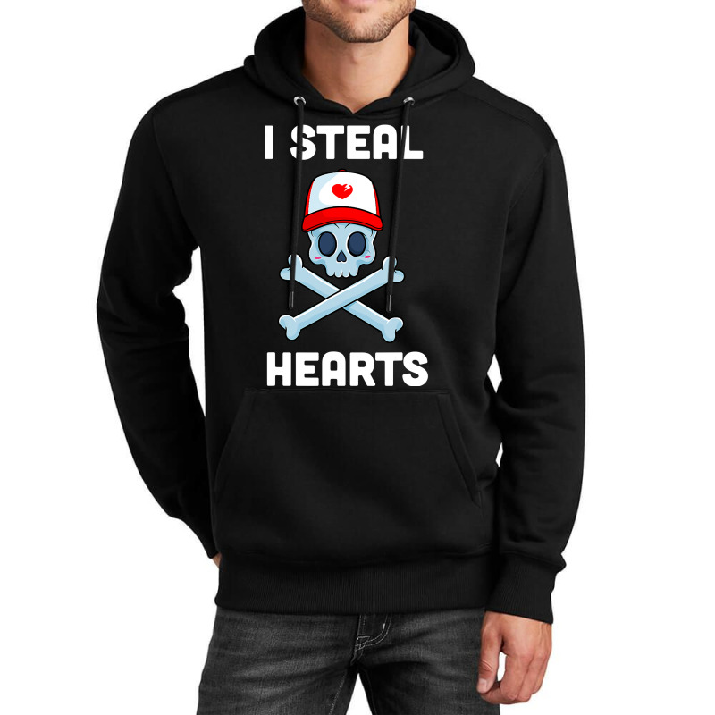 I Steal Hearts T Valentines Day Dinosaur Boys Kid (24) Unisex Hoodie | Artistshot