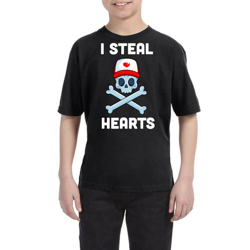 I Steal Hearts T Valentines Day Dinosaur Boys Kid (24) Youth Tee | Artistshot