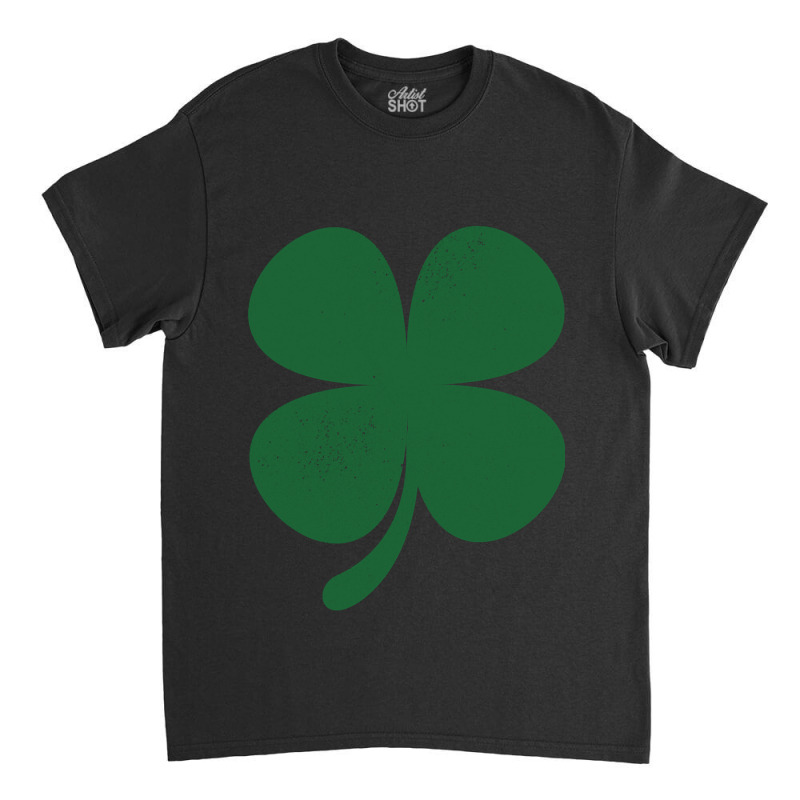 Distressed Green Four Leaf Clover Saint Patrick S Day Lover Classic T-shirt | Artistshot