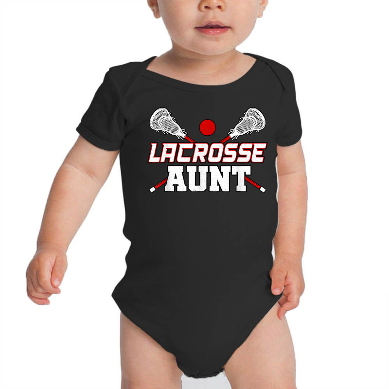 Lacrosse Aunt Shirts For Women Crossed Lacrosse Stick Ball T Shirt Baby Bodysuit by cordellwerw56r | Artistshot