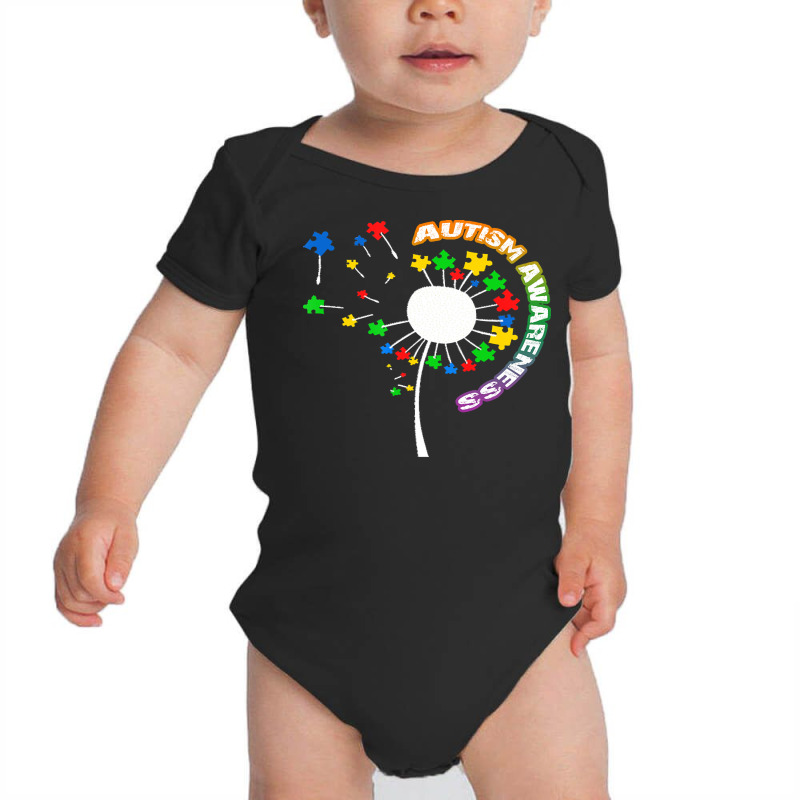 Autism Awareness T  Shirt Autism T  Shirt Autism Dandelion Flower Puzz Baby Bodysuit by kale31628 | Artistshot