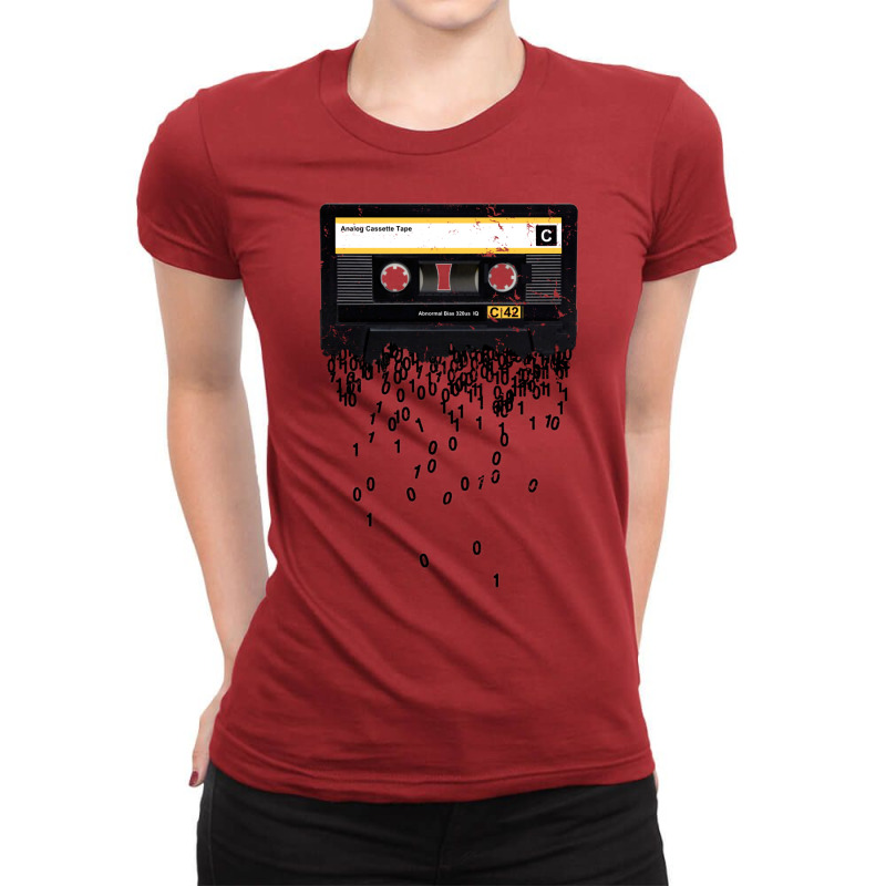 The Death Of The Cassette Tape   Grunge Texture Ladies Fitted T-Shirt by mauschruonan2 | Artistshot