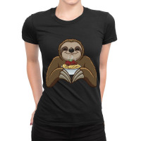 Trending Sloth Spaghetti Meat Balls Ladies Fitted T-shirt | Artistshot