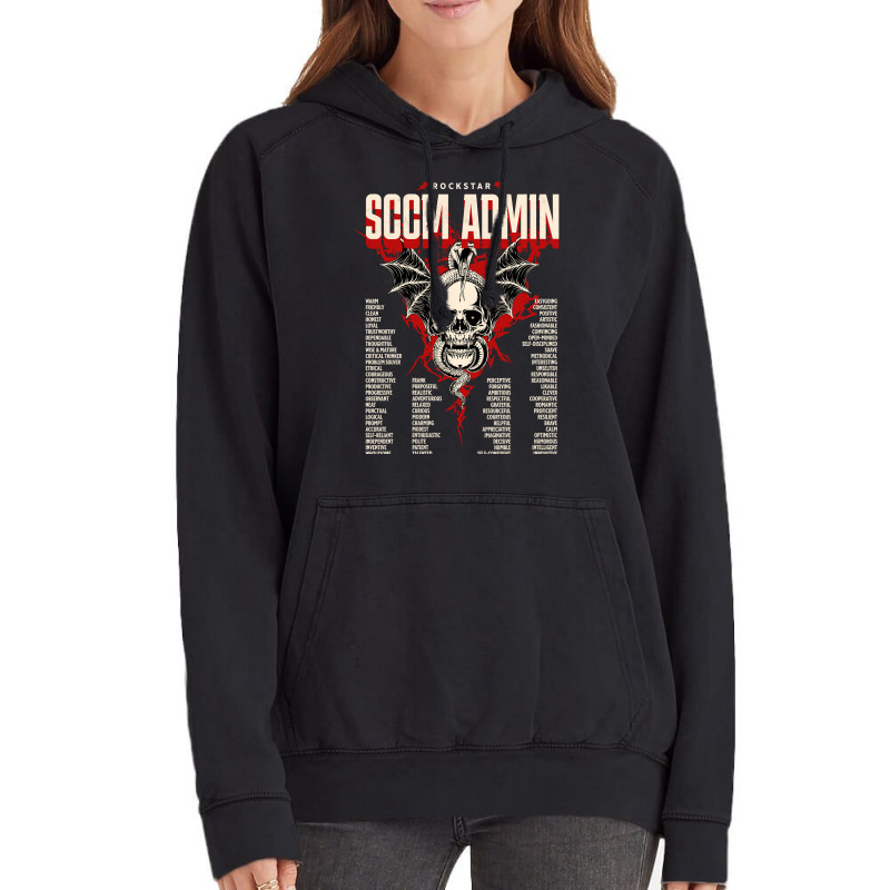 Limited Edition Sccm Administrator -  Rockstar Skull With Personality Vintage Hoodie by fenderbendable | Artistshot