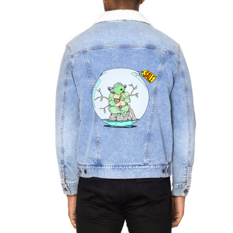 Turtle For Sale 1 Unisex Sherpa-lined Denim Jacket | Artistshot