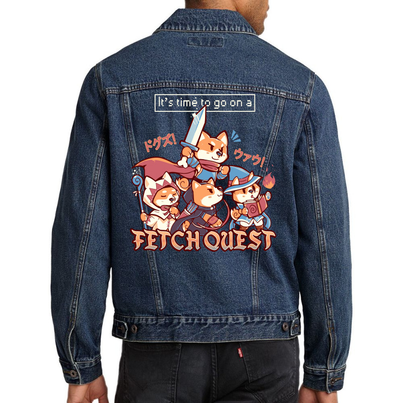 Its Time To Go On A Fetch Quest Men Denim Jacket | Artistshot