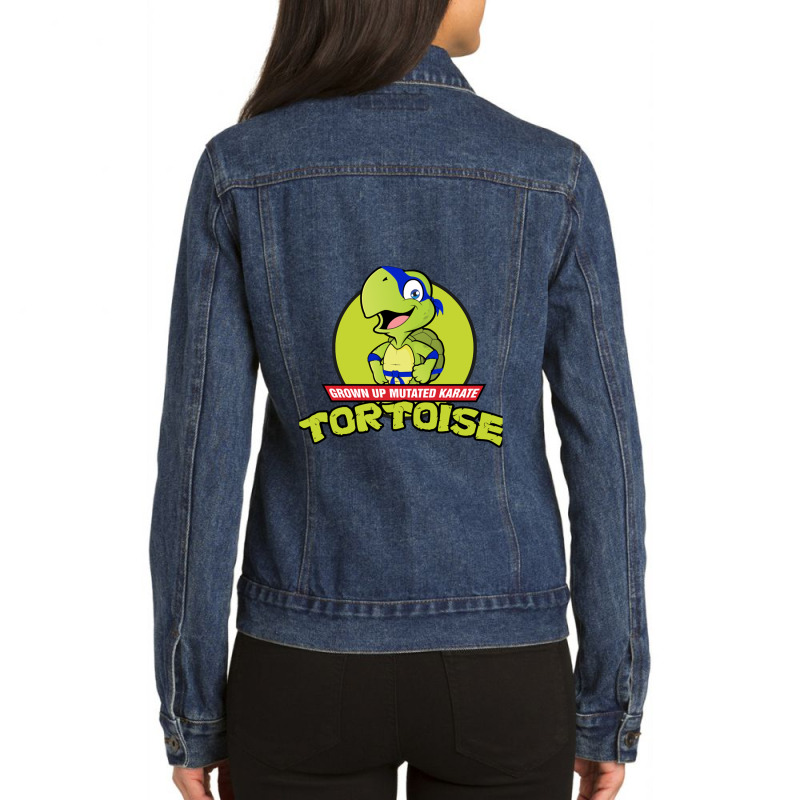 Grown Up Mutated Karate Tortoise   1 Ladies Denim Jacket by LynnetteMichele | Artistshot