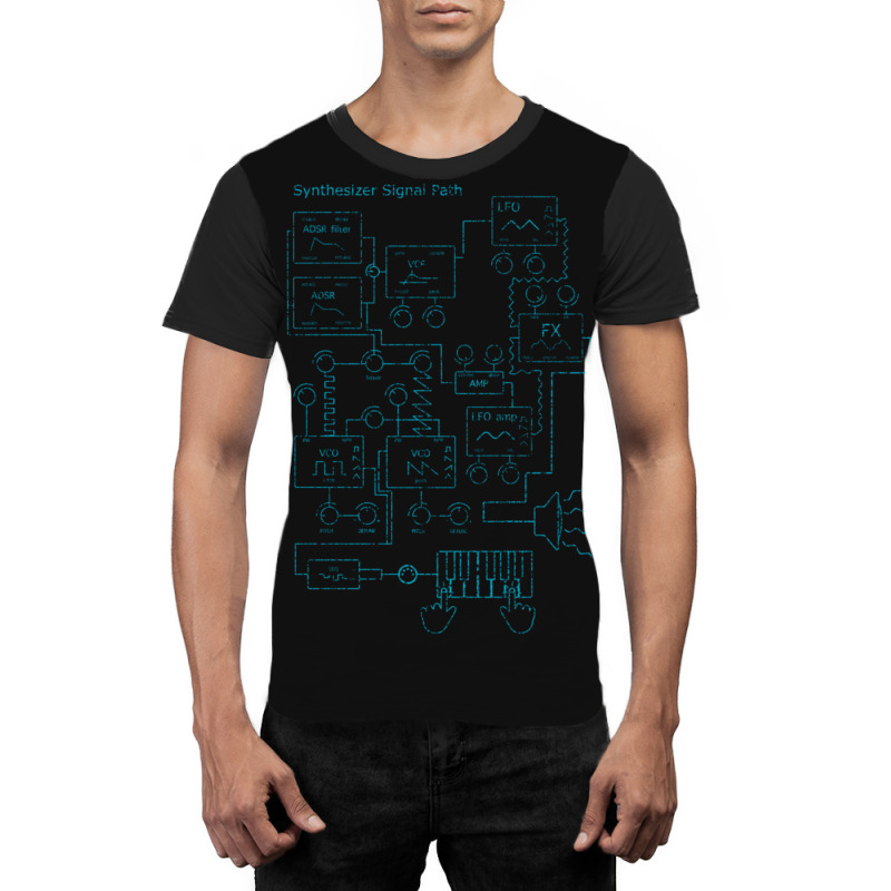 Synthesizer Signal Path For Electronic Musician Classic  4 Graphic T-shirt | Artistshot