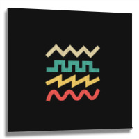 Synthesizer Waveform For Electronic Musician Sticker Essential  1 Metal Print Square | Artistshot