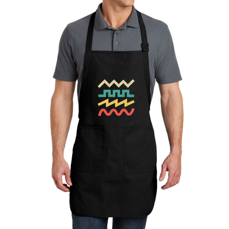 Synthesizer Waveform For Electronic Musician Sticker Essential  1 Full-length Apron | Artistshot