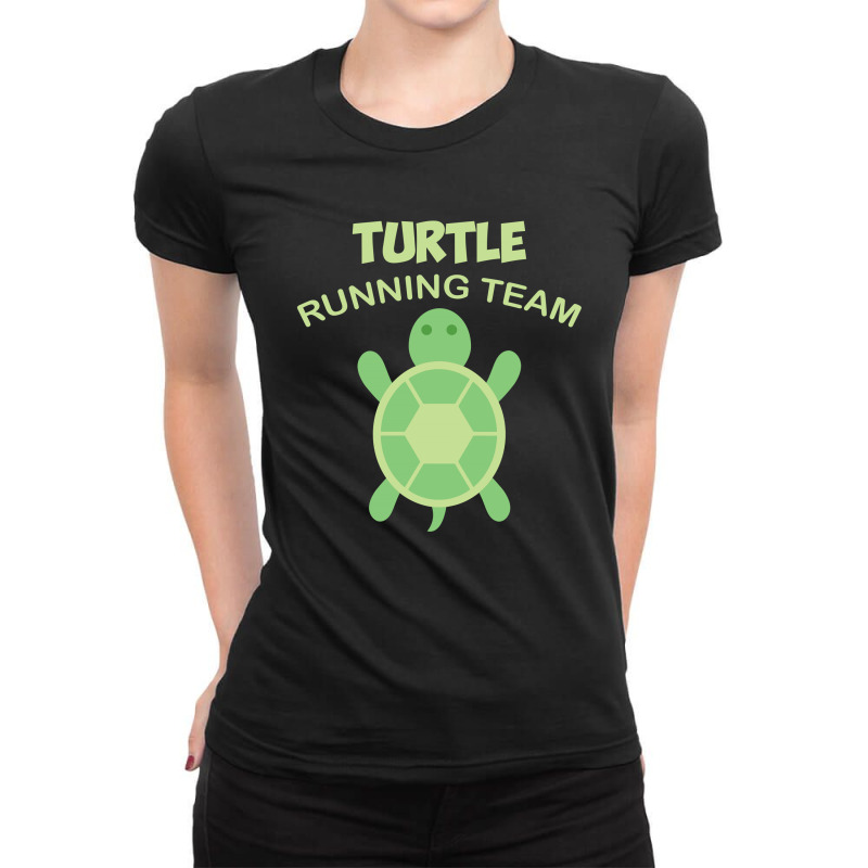 Running Turtle Running Team Ladies Fitted T-Shirt by hoainv | Artistshot