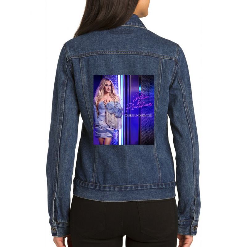 The Experience Carrie Underwuud & Denim And Rhinestones Carri003 C Ladies Denim Jacket by RachelleUt | Artistshot