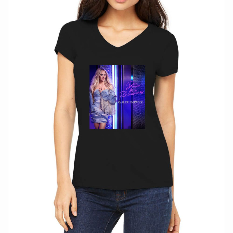 The Experience Carrie Underwuud & Denim And Rhinestones Carri003 C Women's V-Neck T-Shirt by RachelleUt | Artistshot