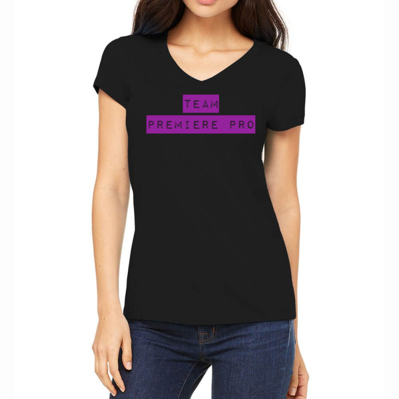 Team Premiere Pro, Filmmaker Apparel Classic Vintage Hipster Women's V-Neck T-Shirt by soensmckie6 | Artistshot