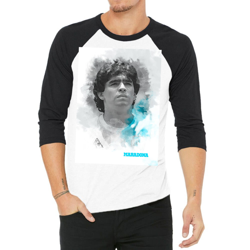 Maradona Painting Art 3/4 Sleeve Shirt | Artistshot