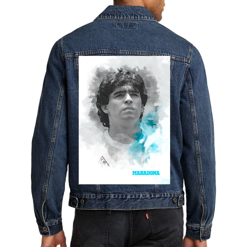 Maradona Painting Art Men Denim Jacket | Artistshot