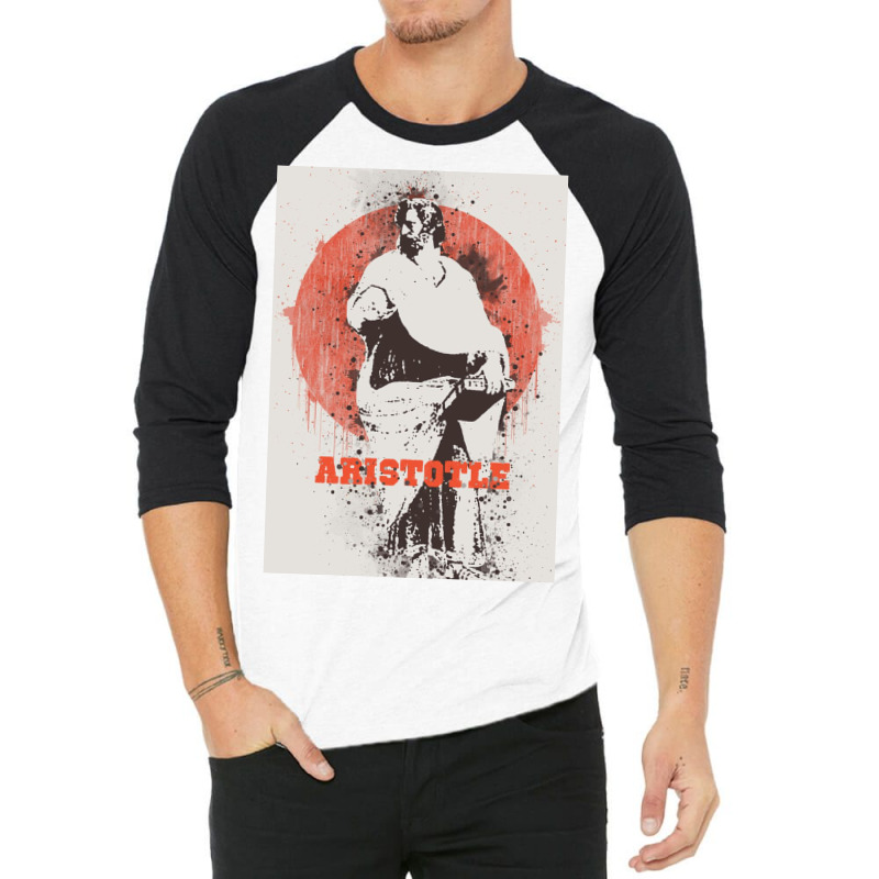 Aristotle Watercolor Art 3/4 Sleeve Shirt | Artistshot