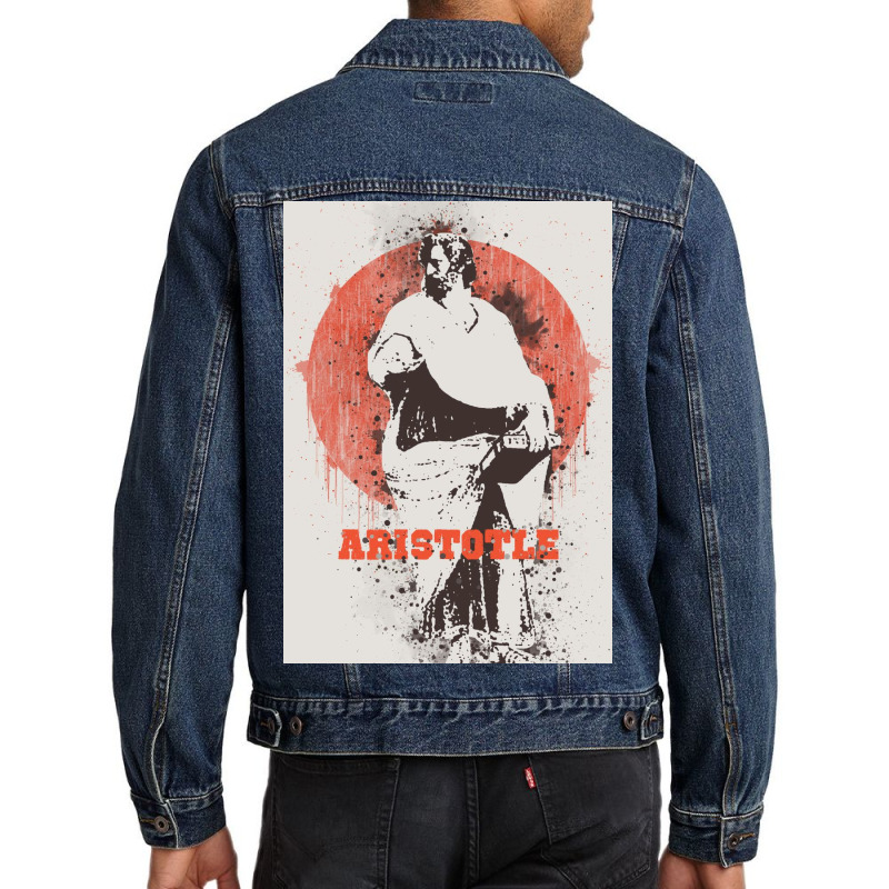 Aristotle Watercolor Art Men Denim Jacket | Artistshot