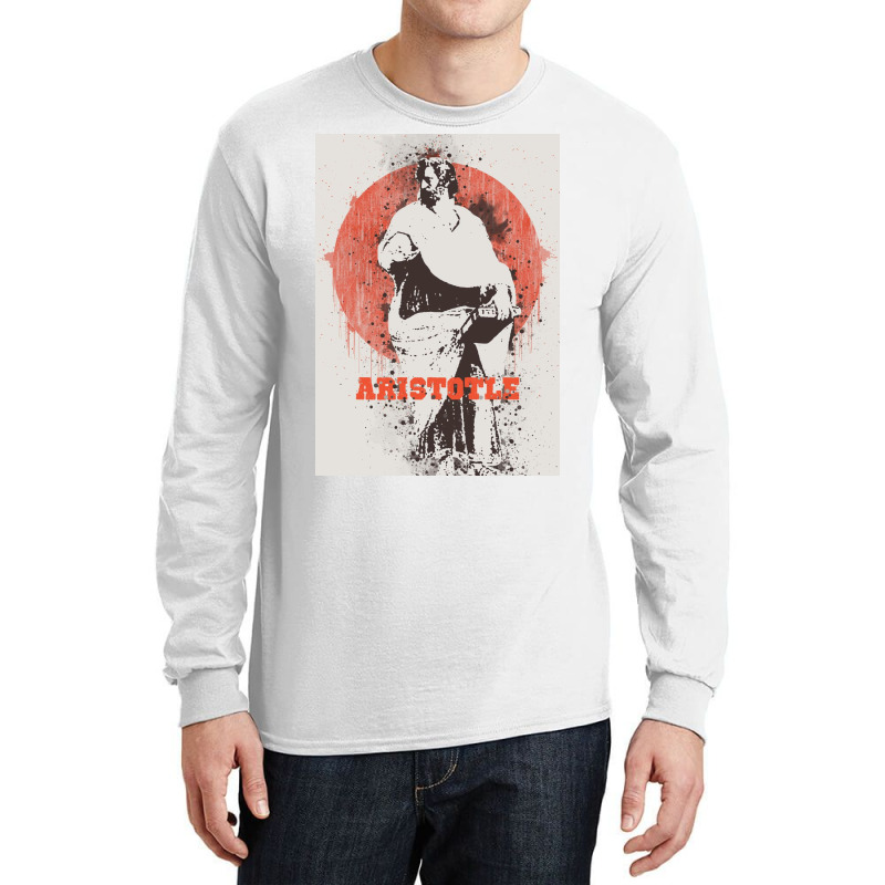 Aristotle Watercolor Art Long Sleeve Shirts | Artistshot