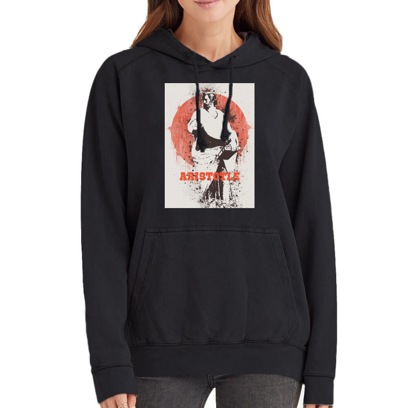 Aristotle Watercolor Art Vintage Hoodie | Artistshot