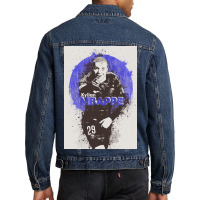 Kylian Mbappe Painting Men Denim Jacket | Artistshot