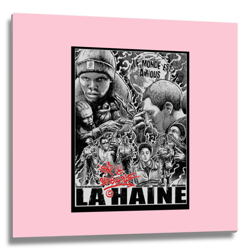 La Haine Police Acab Urban French Film Urban Metal Print Square | Artistshot