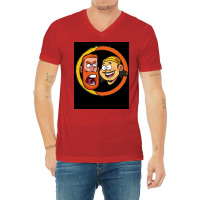 Bad Friends Andrew Santino Amp Bobby Lee Circle Design Poster Girl V-neck Tee | Artistshot