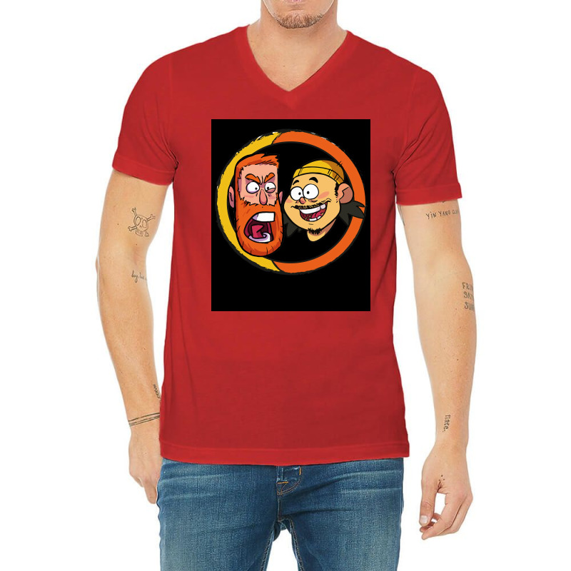 Bad Friends Andrew Santino Amp Bobby Lee Circle Design Poster Girl V-neck Tee | Artistshot