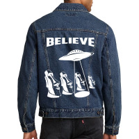 Easter Island Heads Moai Statues Alien Men Denim Jacket | Artistshot