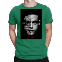 Black And Whiterobot Elliot Alderson Quote Poster Music Quote T-shirt | Artistshot