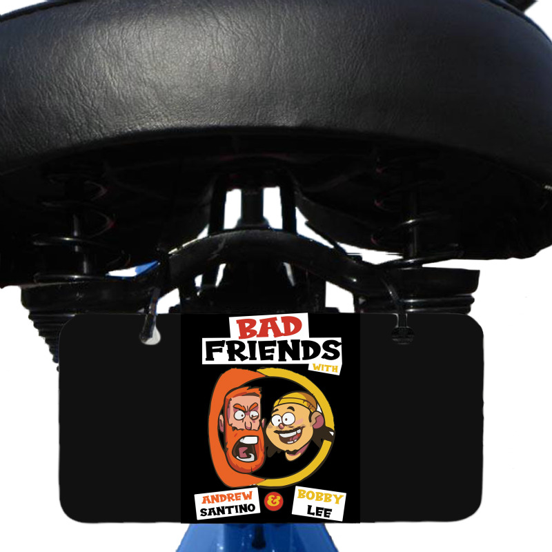 Bad Friends With Andrew Santino Amp Bobby Lee Poster 70s Bicycle License Plate | Artistshot