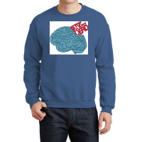 Blue Brains Poster Travel Crewneck Sweatshirt | Artistshot