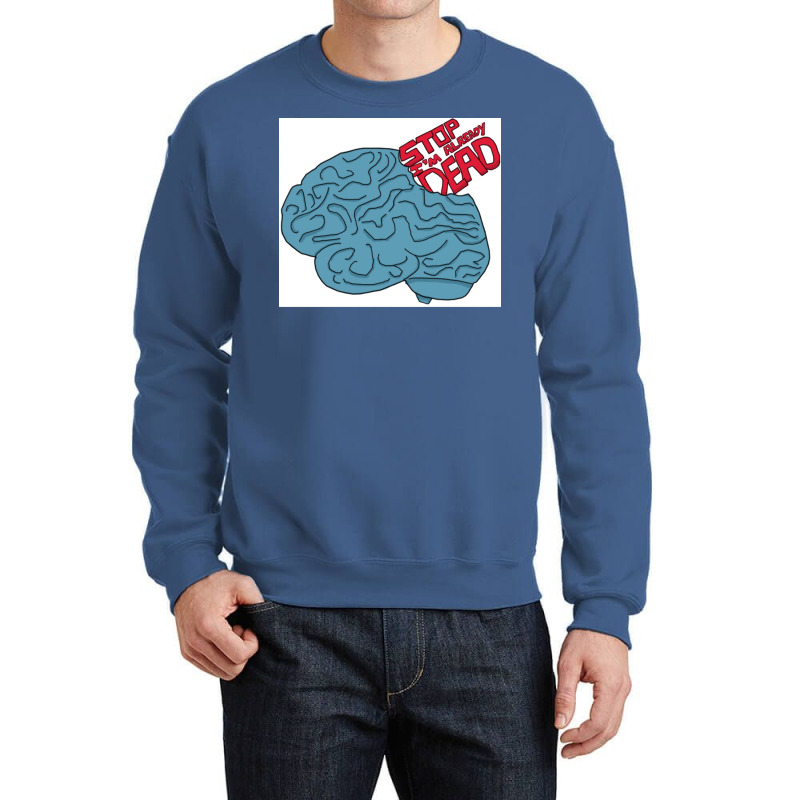 Blue Brains Poster Travel Crewneck Sweatshirt | Artistshot