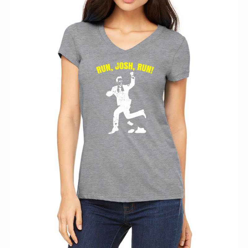 Josh Hawley Run Free Funny Josh Hawley Running Women's V-Neck T-Shirt by plavouryu5 | Artistshot