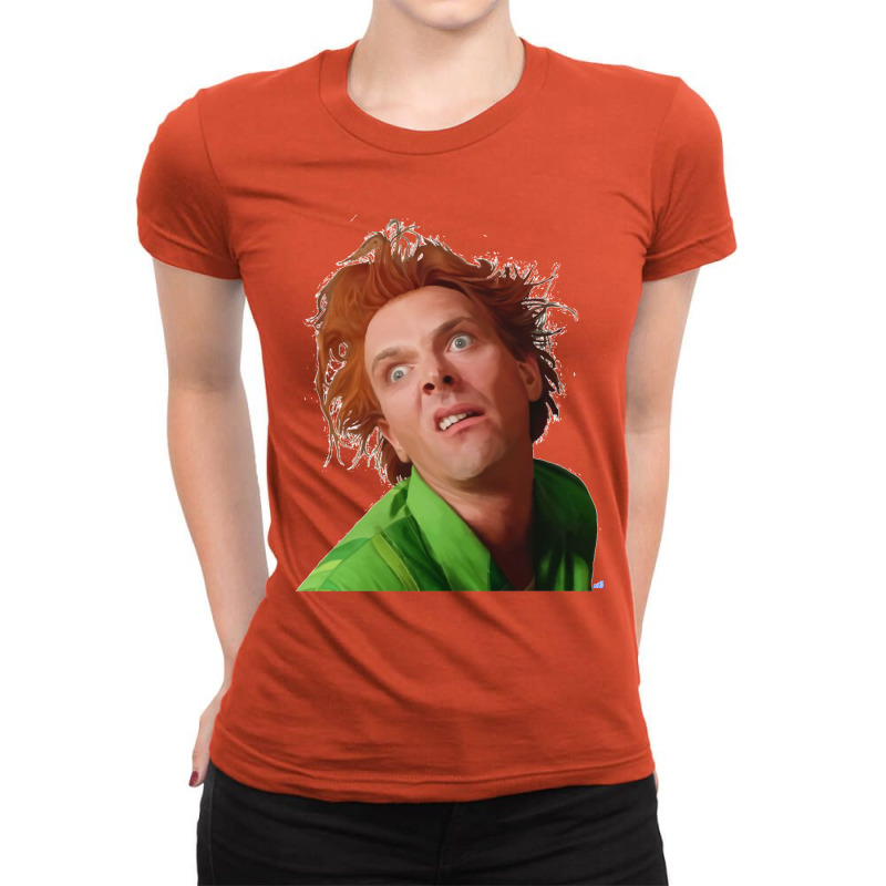 Drop Dead Fred Magical Realism Digital Portrait Ladies Fitted T-Shirt by lingdasilviox | Artistshot