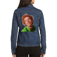 Drop Dead Fred Magical Realism Digital Portrait Ladies Denim Jacket | Artistshot