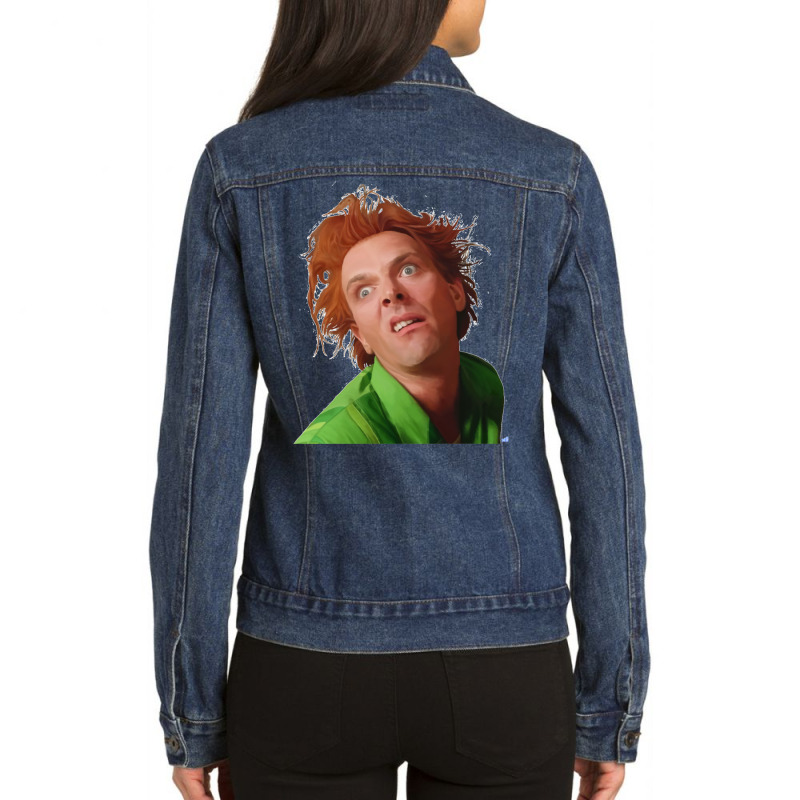 Drop Dead Fred Magical Realism Digital Portrait Ladies Denim Jacket by lingdasilviox | Artistshot