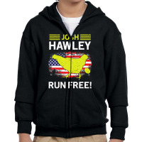 Josh Hawley Run Free Funny Josh Hawley Running Oops Youth Zipper Hoodie | Artistshot