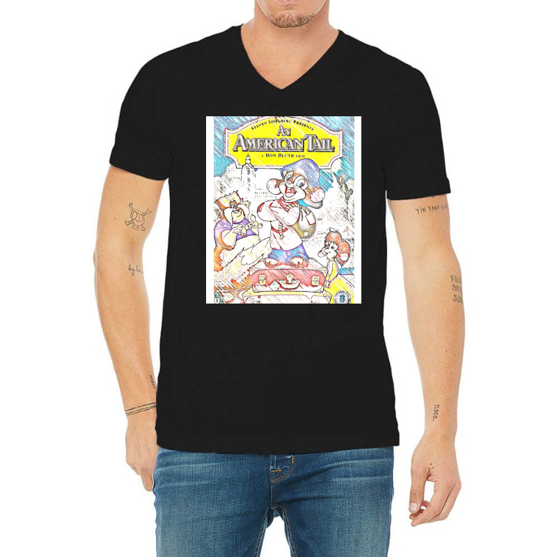 An American Tail V-Neck Tee by juncajfaldux | Artistshot