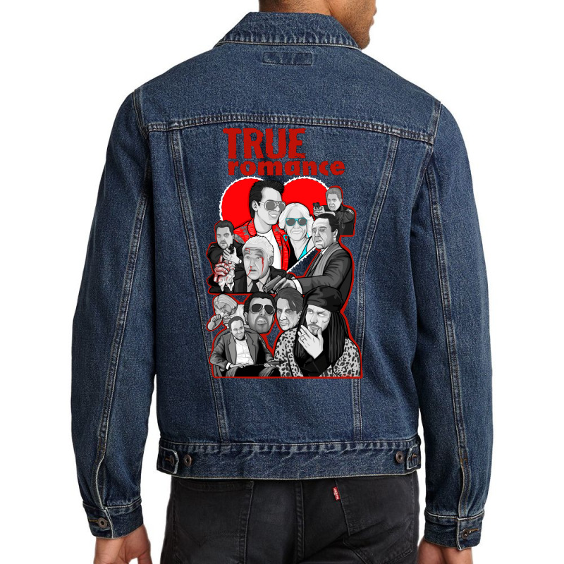 True Romance Character Collage Art Men Denim Jacket | Artistshot