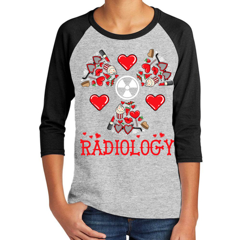 Valentine Couple Radiology Rad Tech Radiologist Xray Youth 3/4 Sleeve by larrylarry | Artistshot