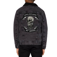 England Keep My Bones Unisex Sherpa-lined Denim Jacket | Artistshot