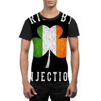 Womens Funny Irish By Injections   St Patricks Day Gift Vneck Graphic T-shirt | Artistshot